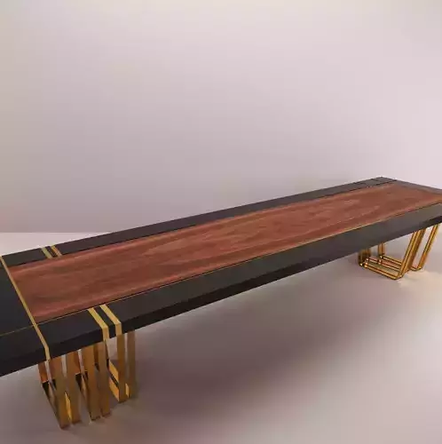 Table with brass legs