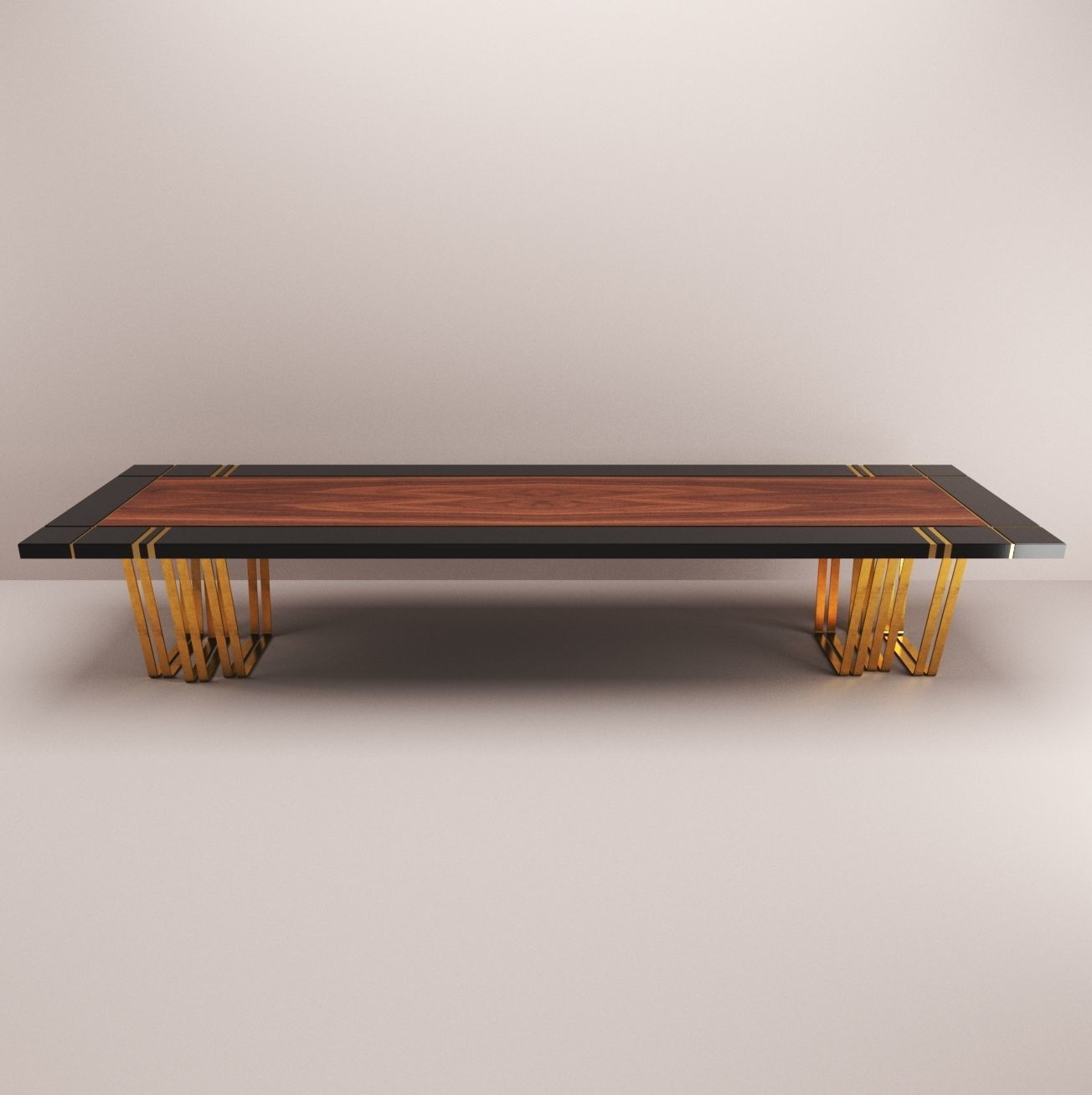 Table with brass legs 3D model_4