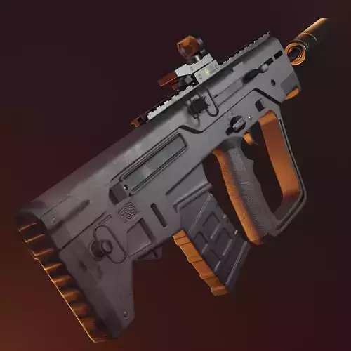 TAR 21 inspired rifle Low-poly 3D model