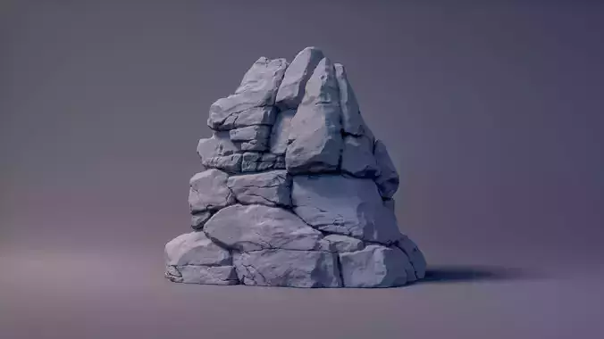 Cracked Cliff Rock 3D print model