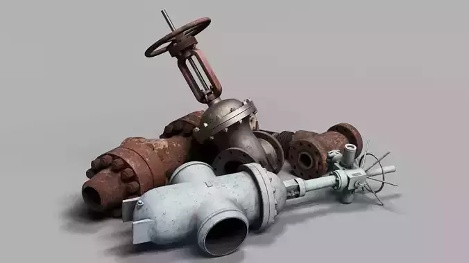 Industrial old used valves