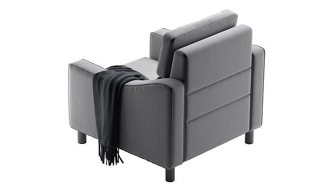 AUTOGRAPH Fabric Slope Battery Recliner 3D model 6