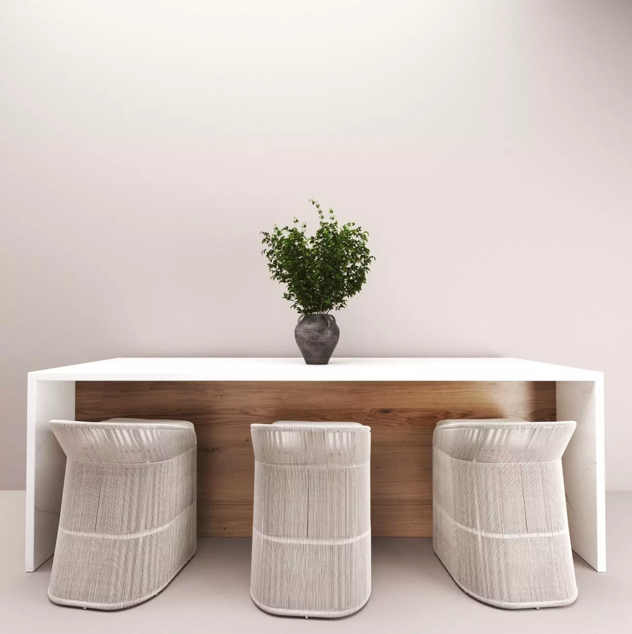 Island with RH Havana Bar stool 3D model