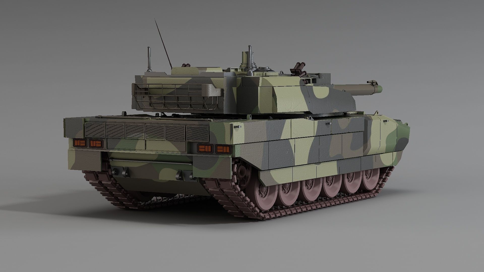  Amx-56 main tank  AMX-56 Leclerc Tank tracked combat vehicle 3D model_2