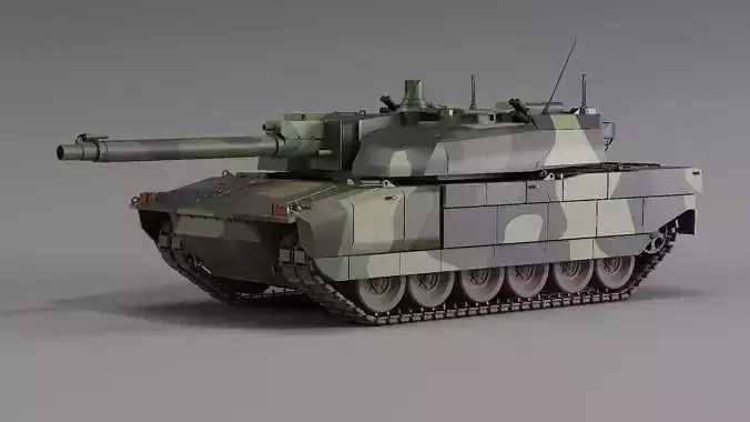  Amx-56 main tank  AMX-56 Leclerc Tank tracked combat vehicle 3D model