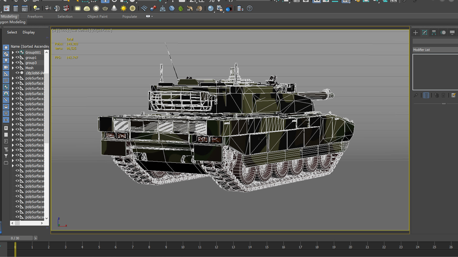  Amx-56 main tank  AMX-56 Leclerc Tank tracked combat vehicle 3D model_5