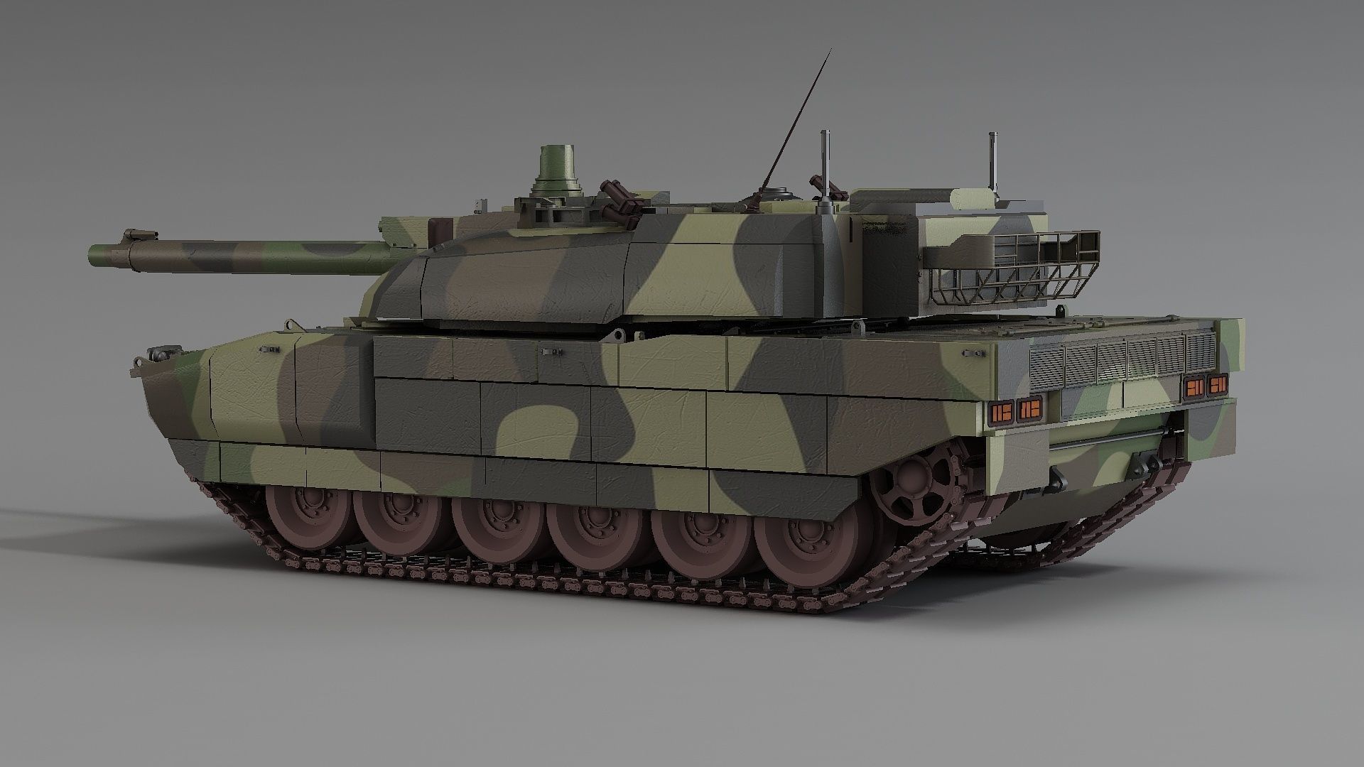  Amx-56 main tank  AMX-56 Leclerc Tank tracked combat vehicle 3D model_3