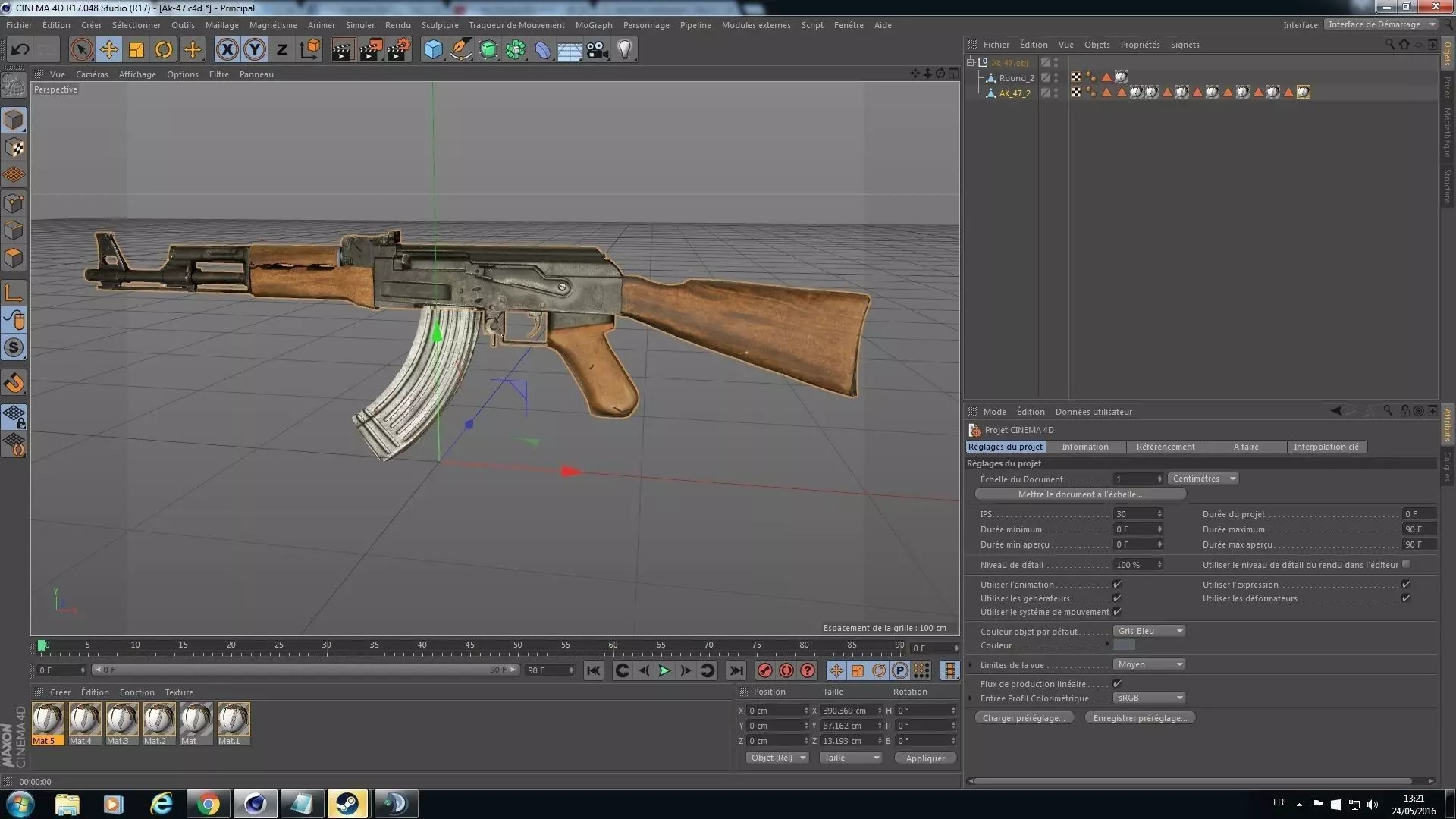 Ak-47 ak - rifle Free 3D model