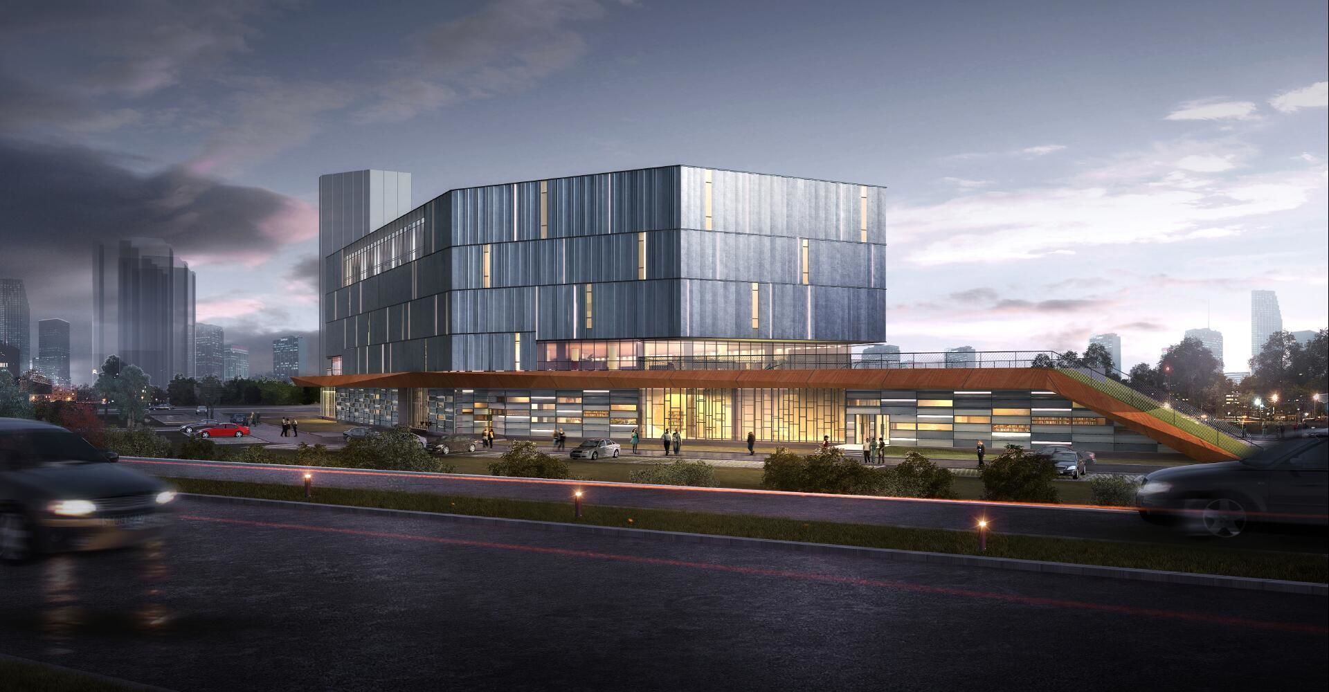 SU model of modern Qingpu office archives 3D model_4