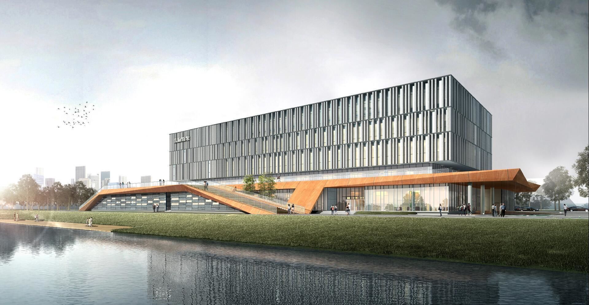 SU model of modern Qingpu office archives 3D model_3