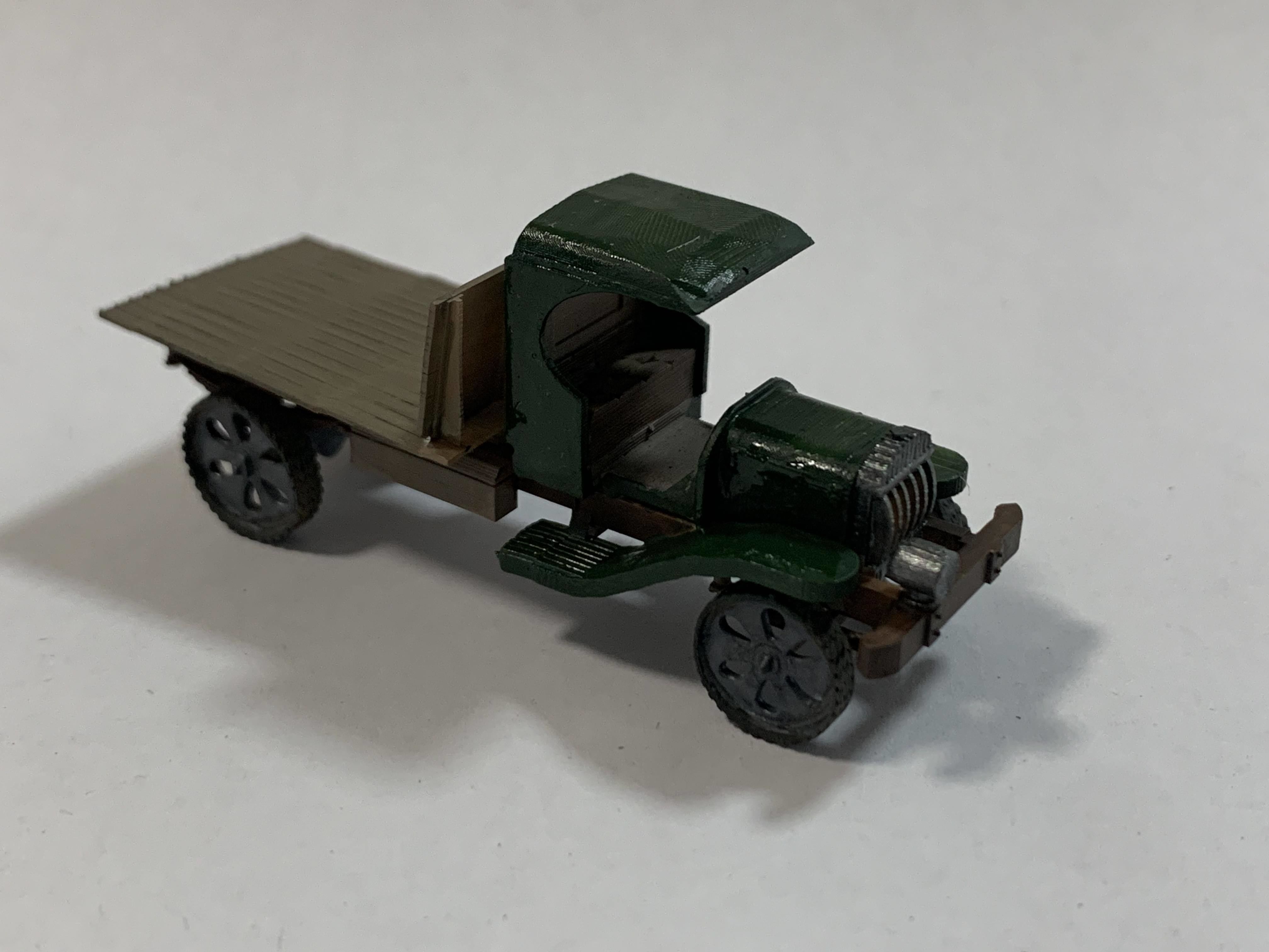 HO Scale 1920s era Federal flatbed truck 3D print model_2