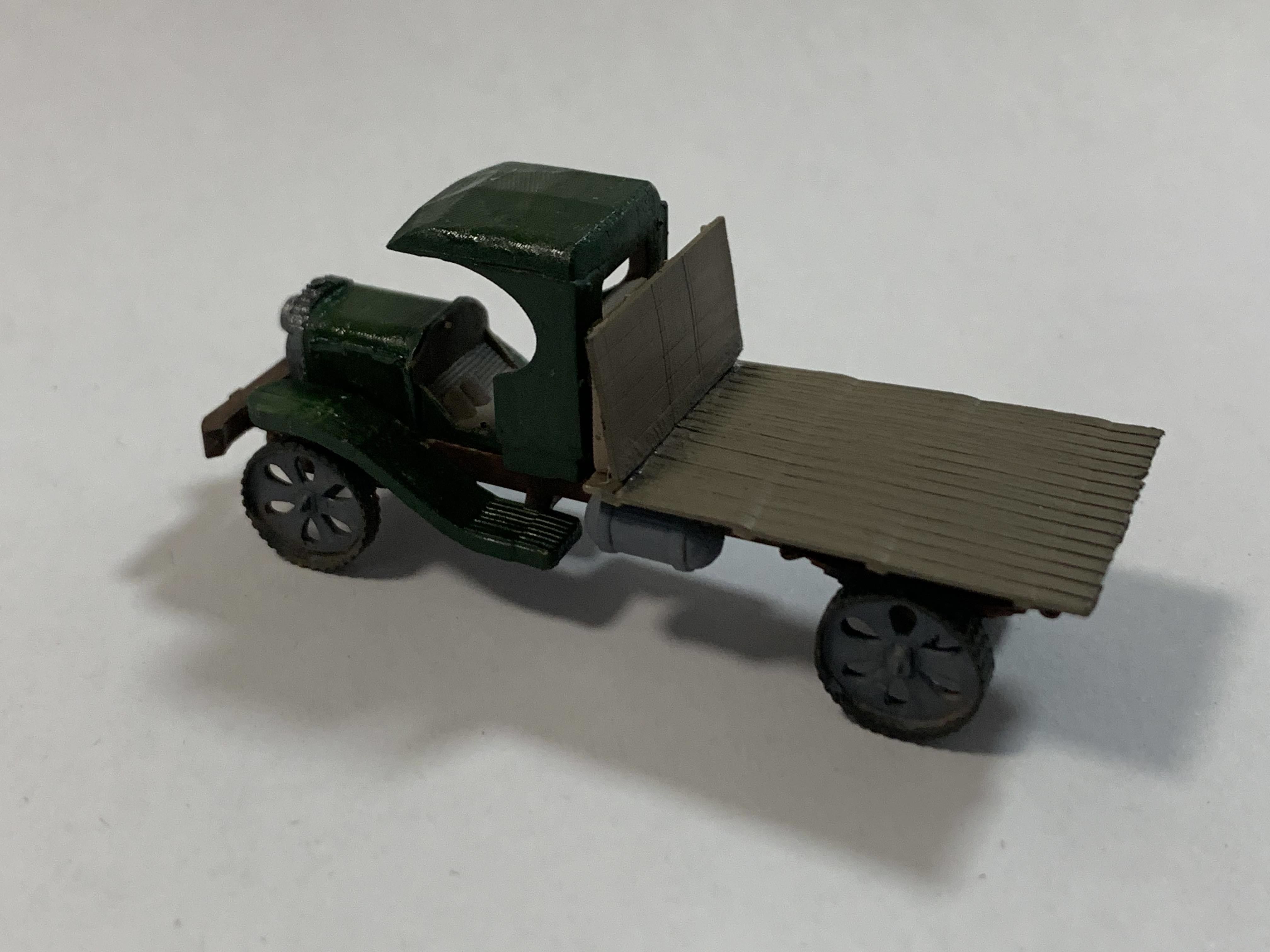 HO Scale 1920s era Federal flatbed truck 3D print model_4