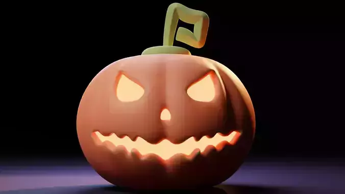 Halloween Pumpkin Low-poly 3D model