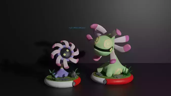 Lileep and Cradily pokemon 3D print model 3D print model