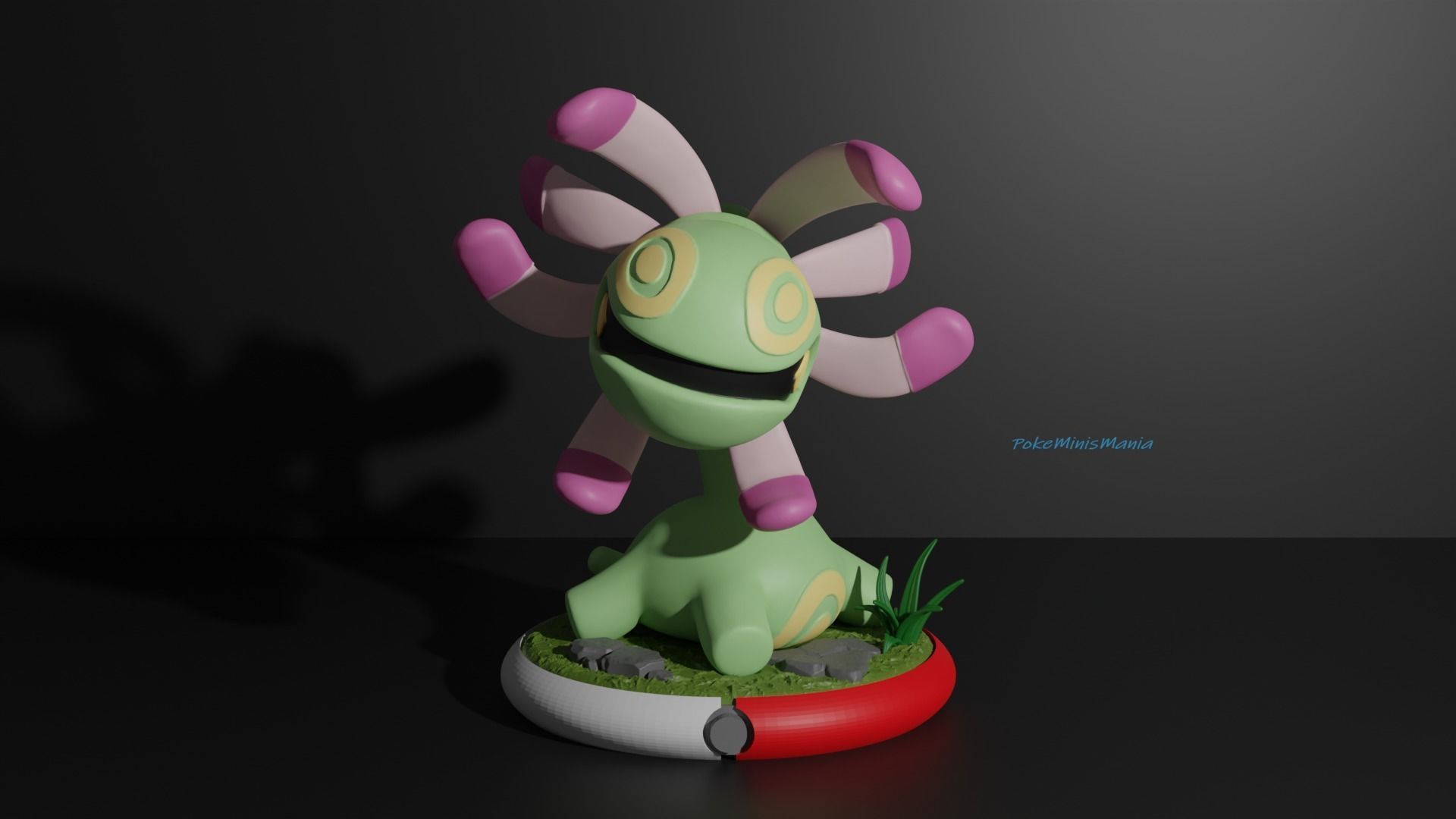 Lileep and Cradily pokemon 3D print model 3D print model_9