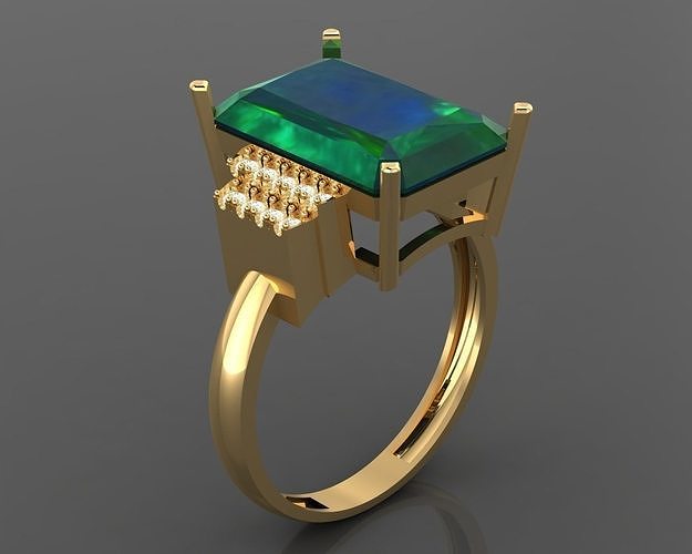 An engagement ring 3Dmodel 3Dprint Free 3D print model