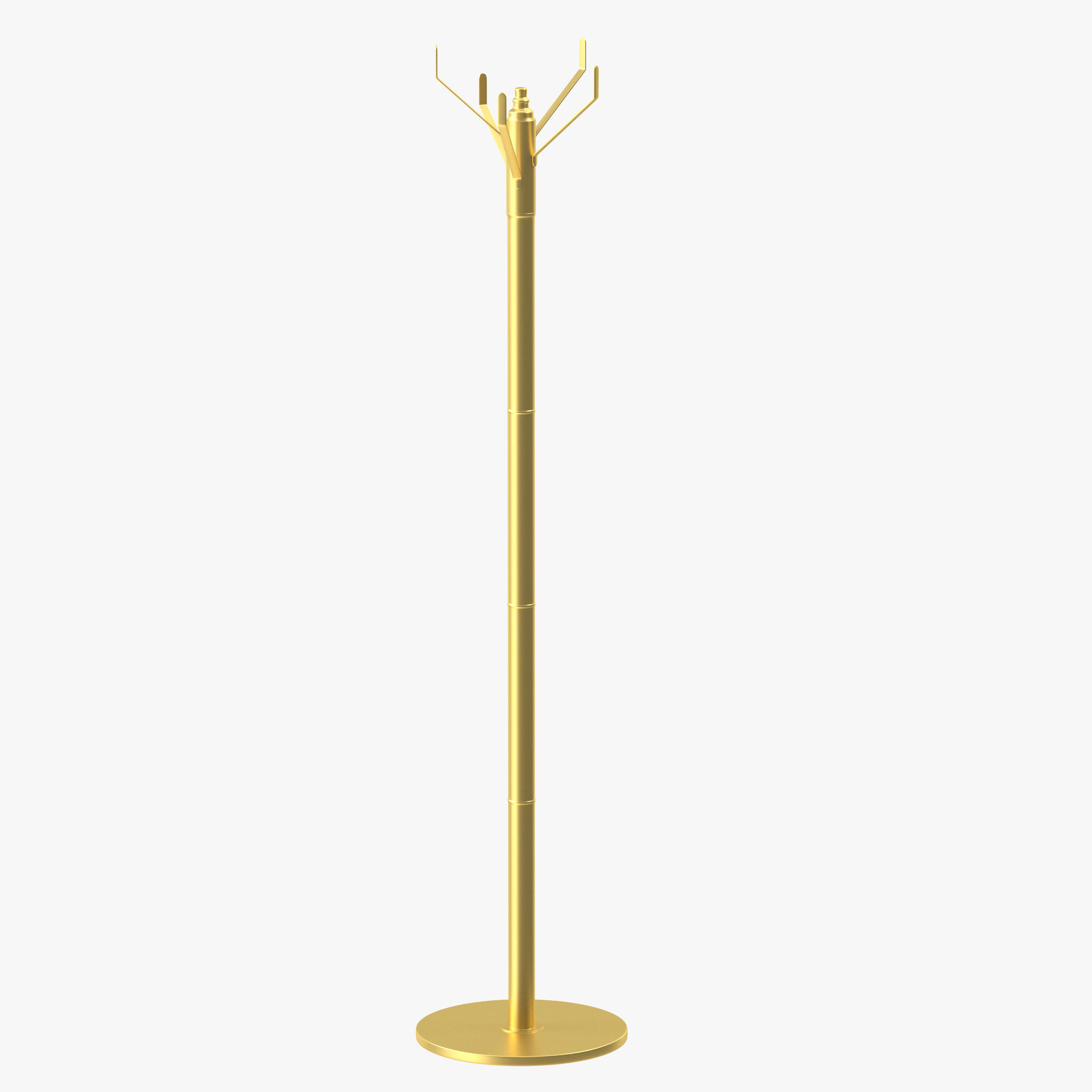 Coat Rack Gold 3D model_13