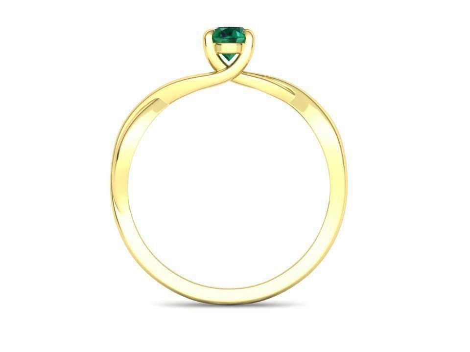 Oval Stone 6x4 Solitaire Ring Trellis Ring 3Dmodel 3D print model_27