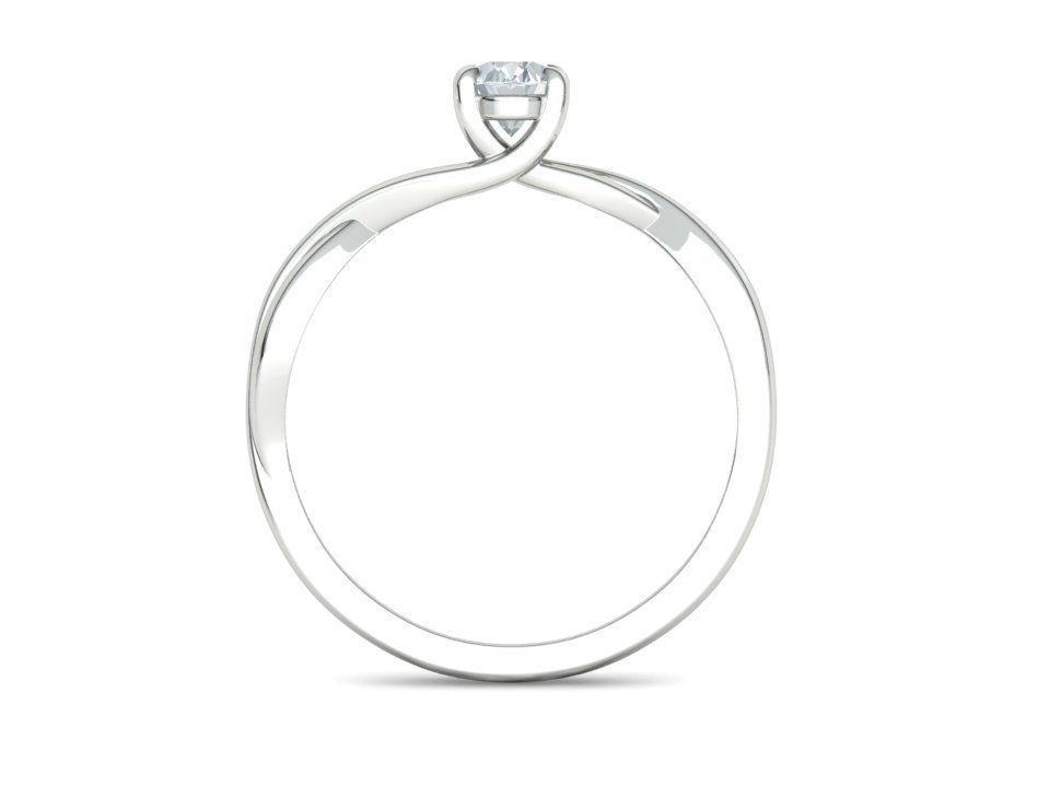 Oval Stone 6x4 Solitaire Ring Trellis Ring 3Dmodel 3D print model_25