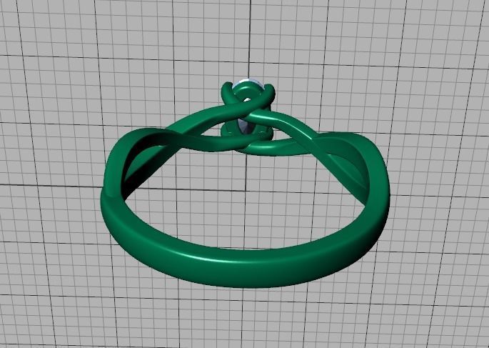 Oval Stone 6x4 Solitaire Ring Trellis Ring 3Dmodel 3D print model_44