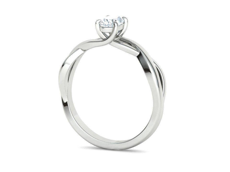 Oval Stone 6x4 Solitaire Ring Trellis Ring 3Dmodel 3D print model_31