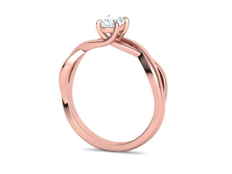 Oval Stone 6x4 Solitaire Ring Trellis Ring 3Dmodel 3D print model_29