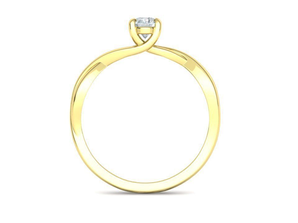 Oval Stone 6x4 Solitaire Ring Trellis Ring 3Dmodel 3D print model_24