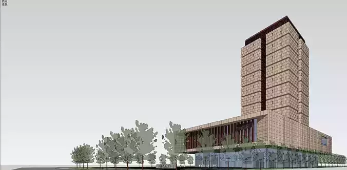 SU model of modern office Shijiazhuang Archives