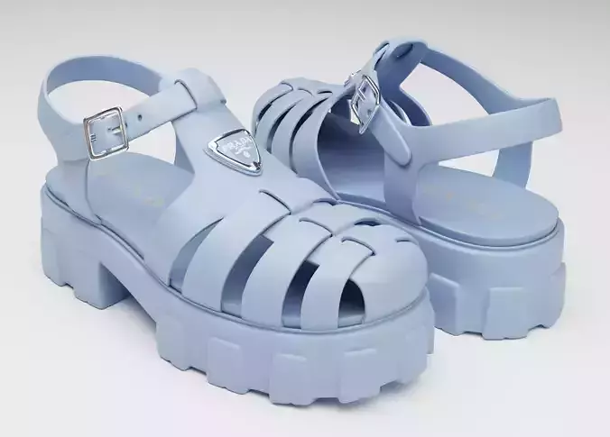 Sandals Prada on platform milk