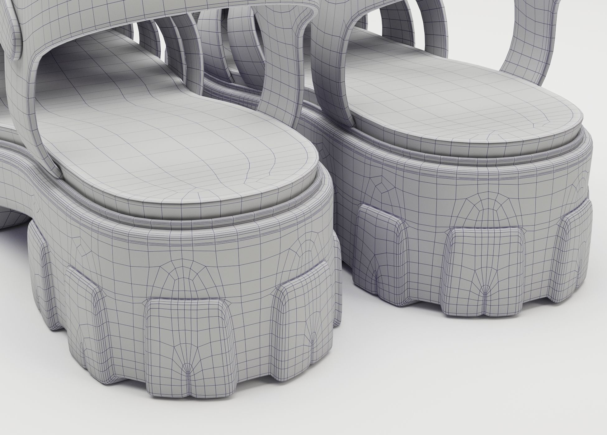 Sandals Prada on platform collection Low-poly 3D model_34