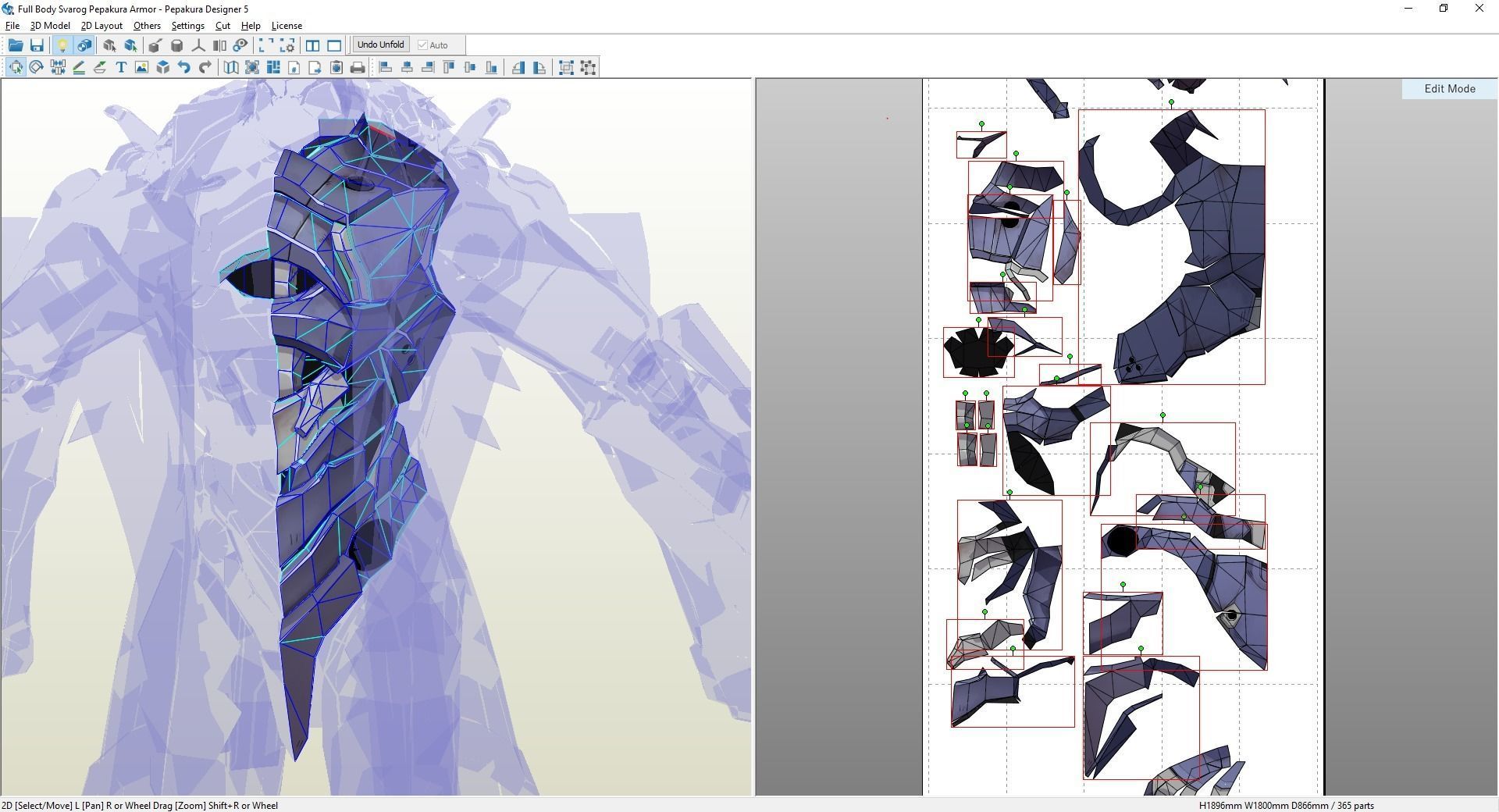 Svarog Honkai Star Rail template eva foam pepakura unfold 3D print model_4