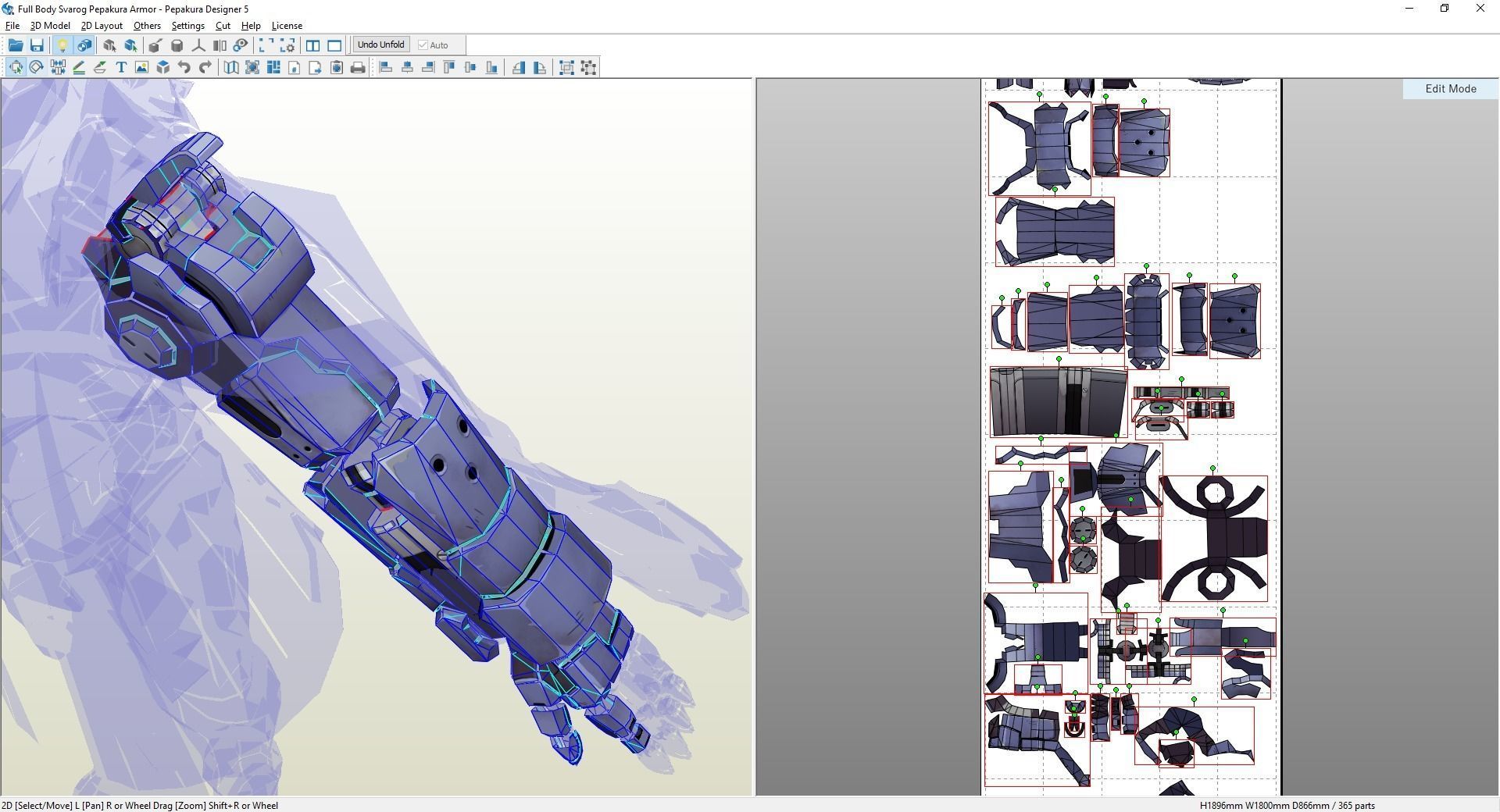Svarog Honkai Star Rail template eva foam pepakura unfold 3D print model_3