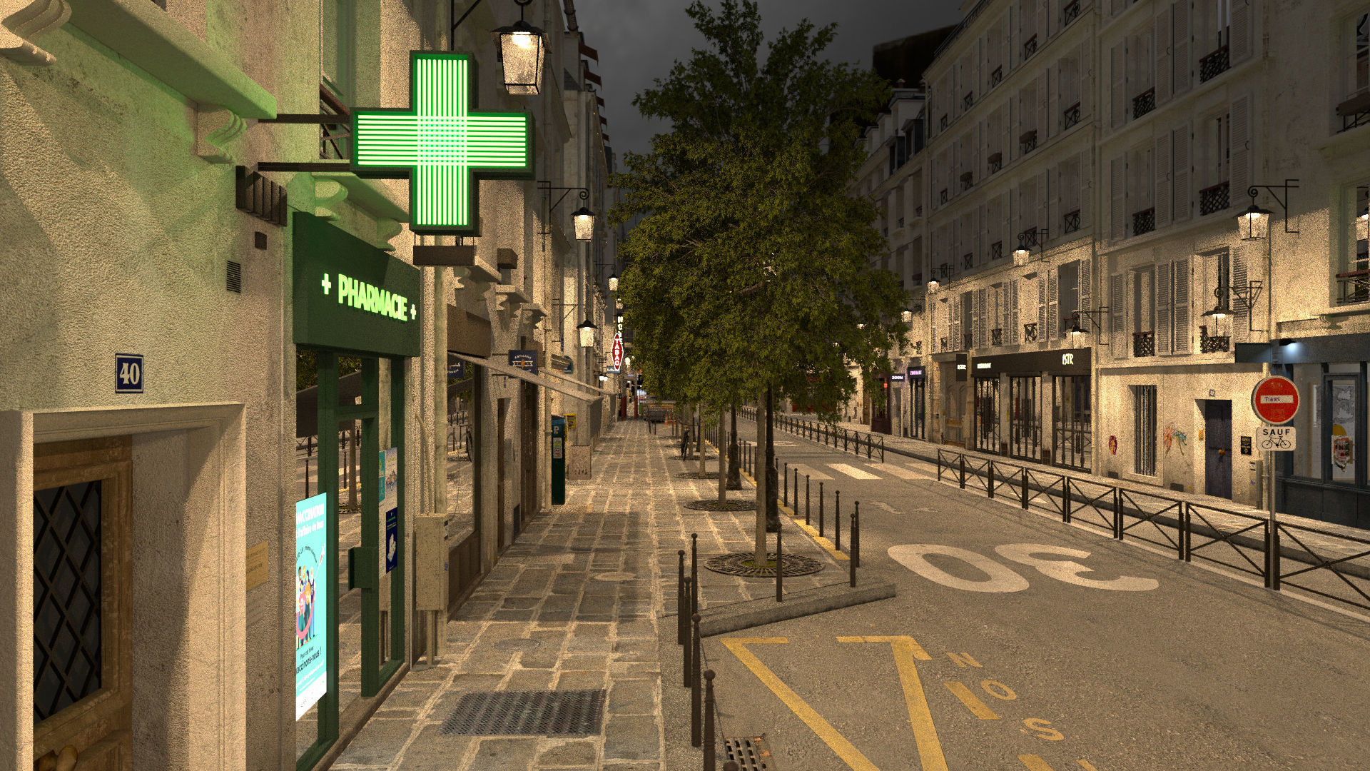 Paris Trendy Street and Place Bundle Studio license 3D model_17
