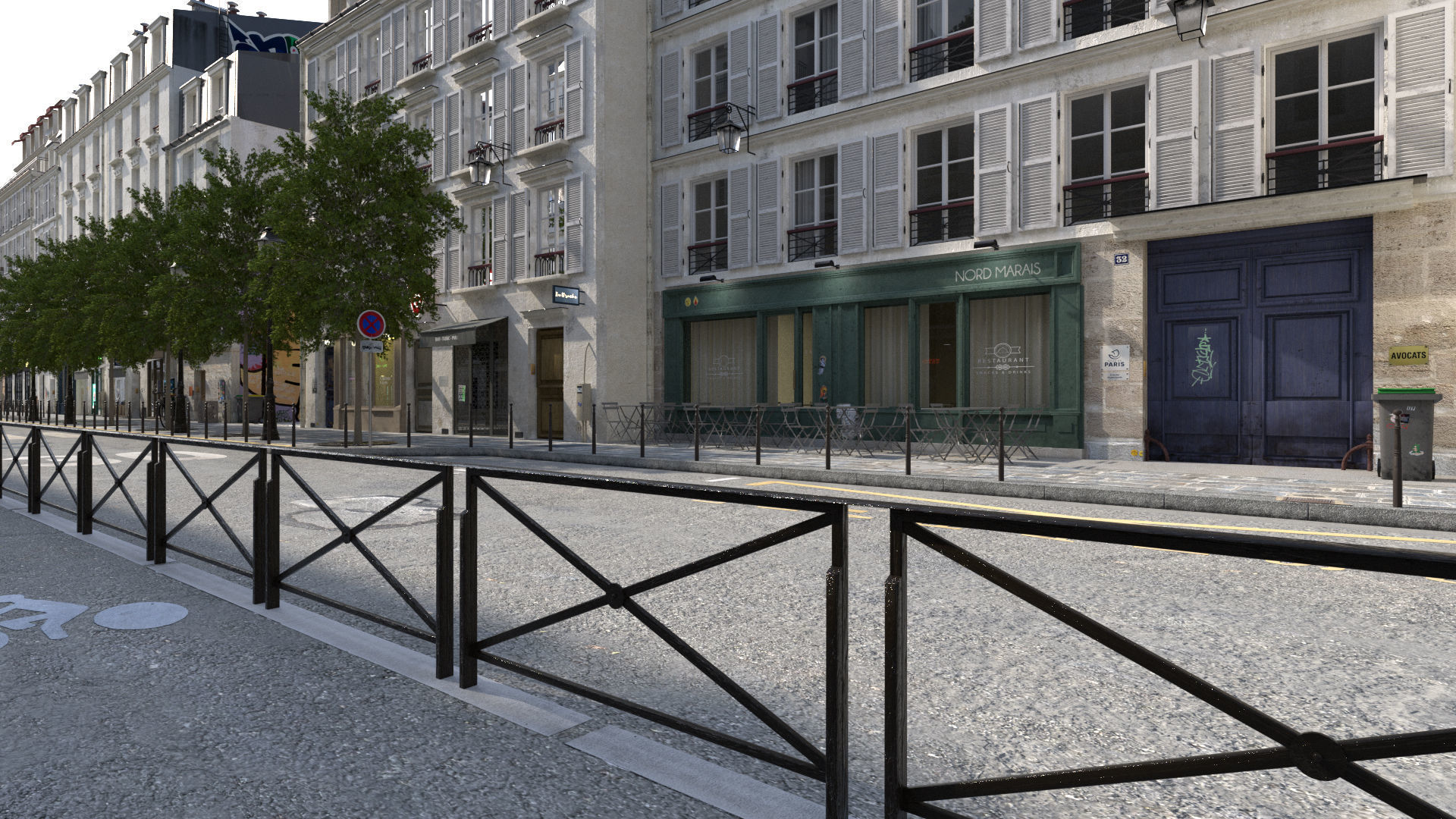 Paris Trendy Street and Place Bundle Studio license 3D model_15