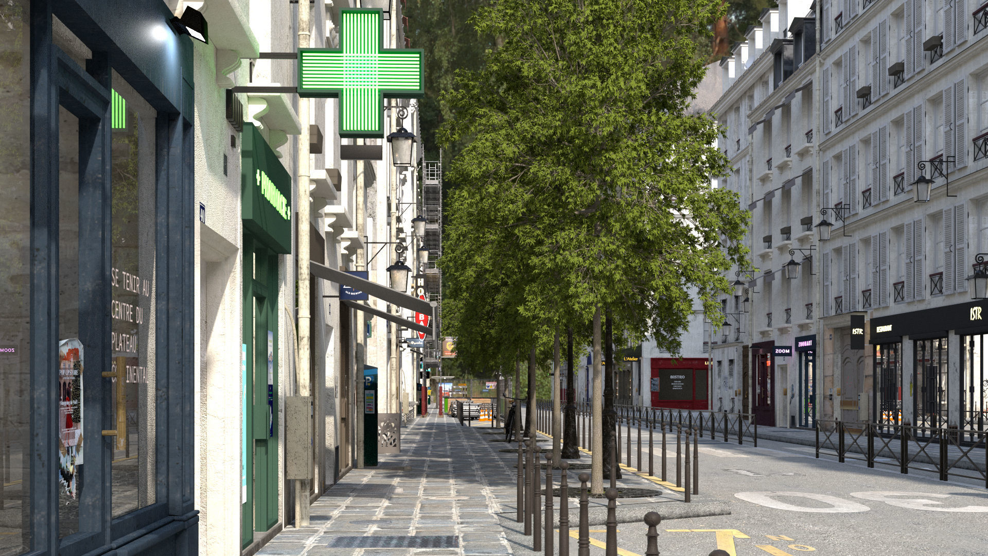 Paris Trendy Street and Place Bundle Studio license 3D model_19