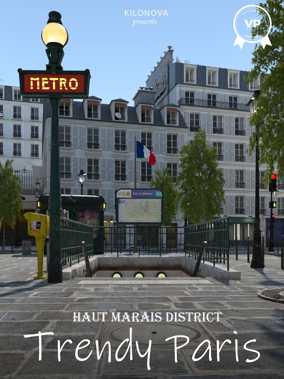 Paris Trendy Street and Place Bundle Studio license 3D model_3