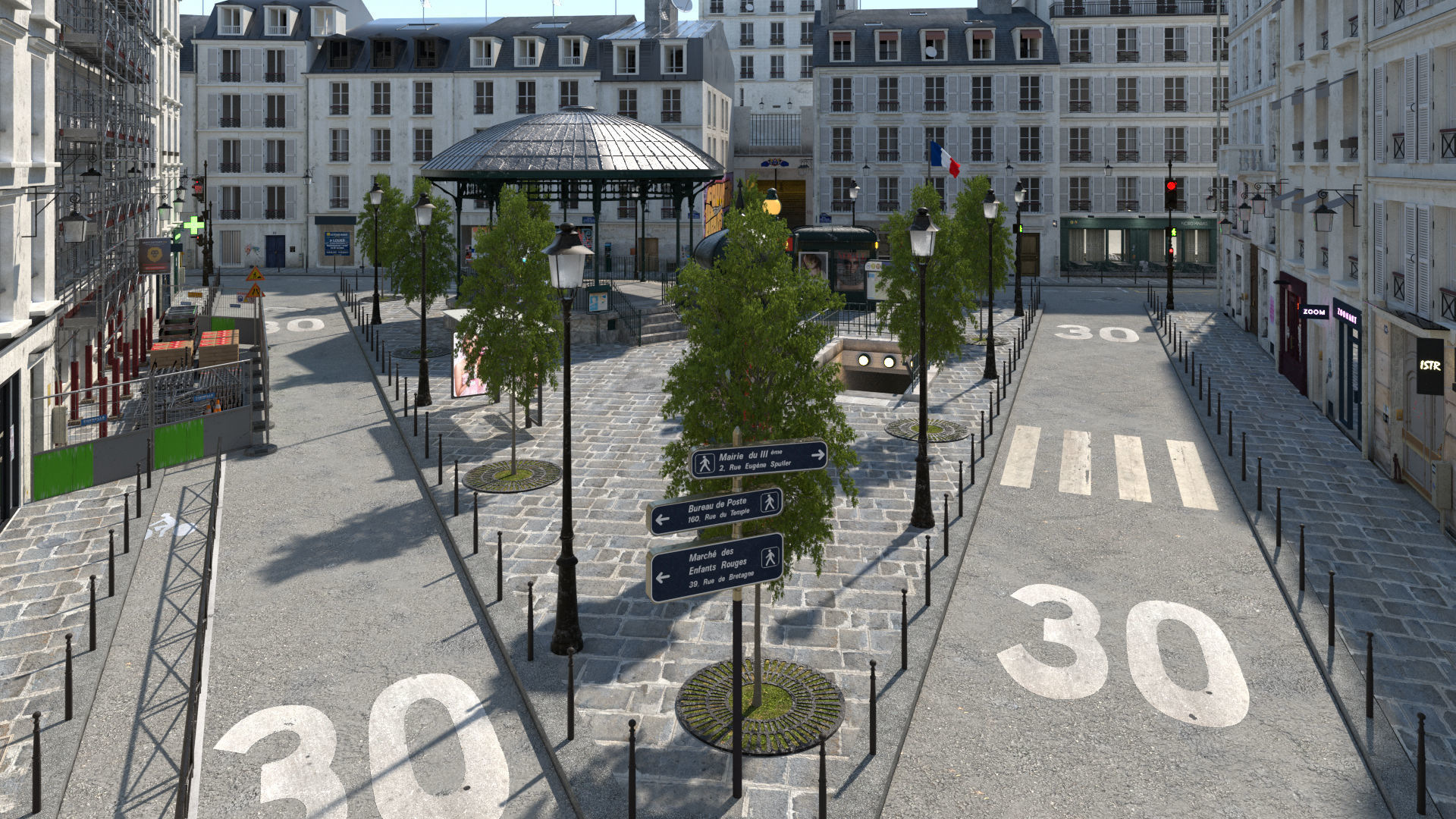 Paris Trendy Street and Place Bundle Studio license 3D model_32
