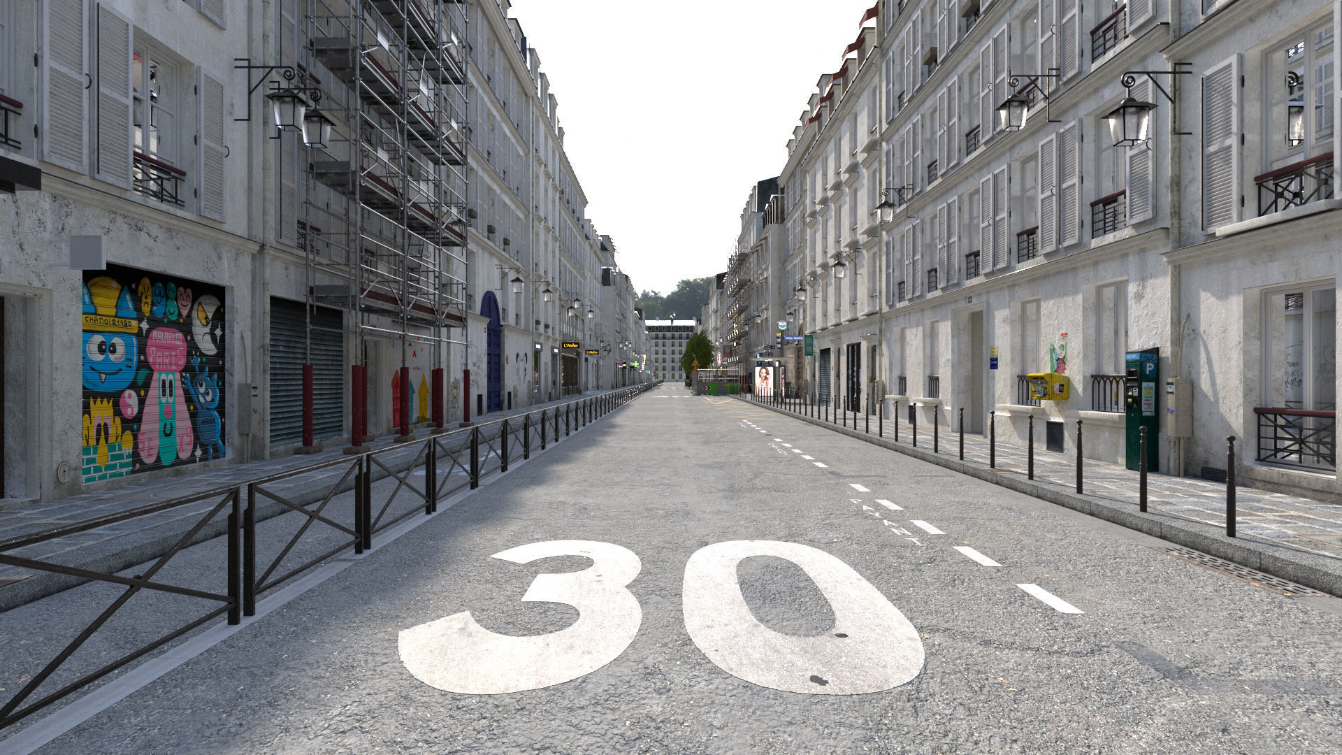 Paris Trendy Street and Place Bundle Studio license 3D model_7
