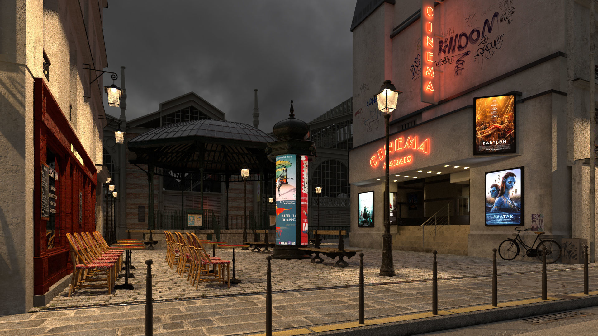 Paris Trendy Street and Place Bundle Studio license 3D model_16