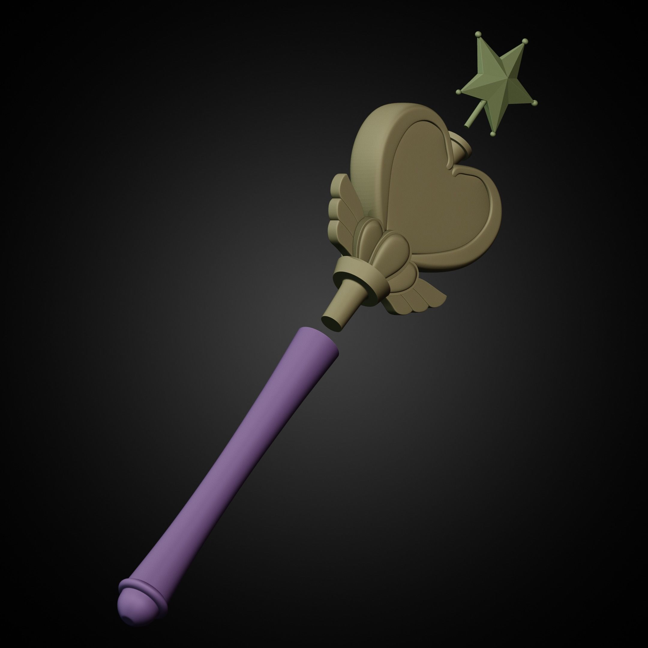 Sailor Moon Pink Moon Rod  for Cosplay 3D print model_15