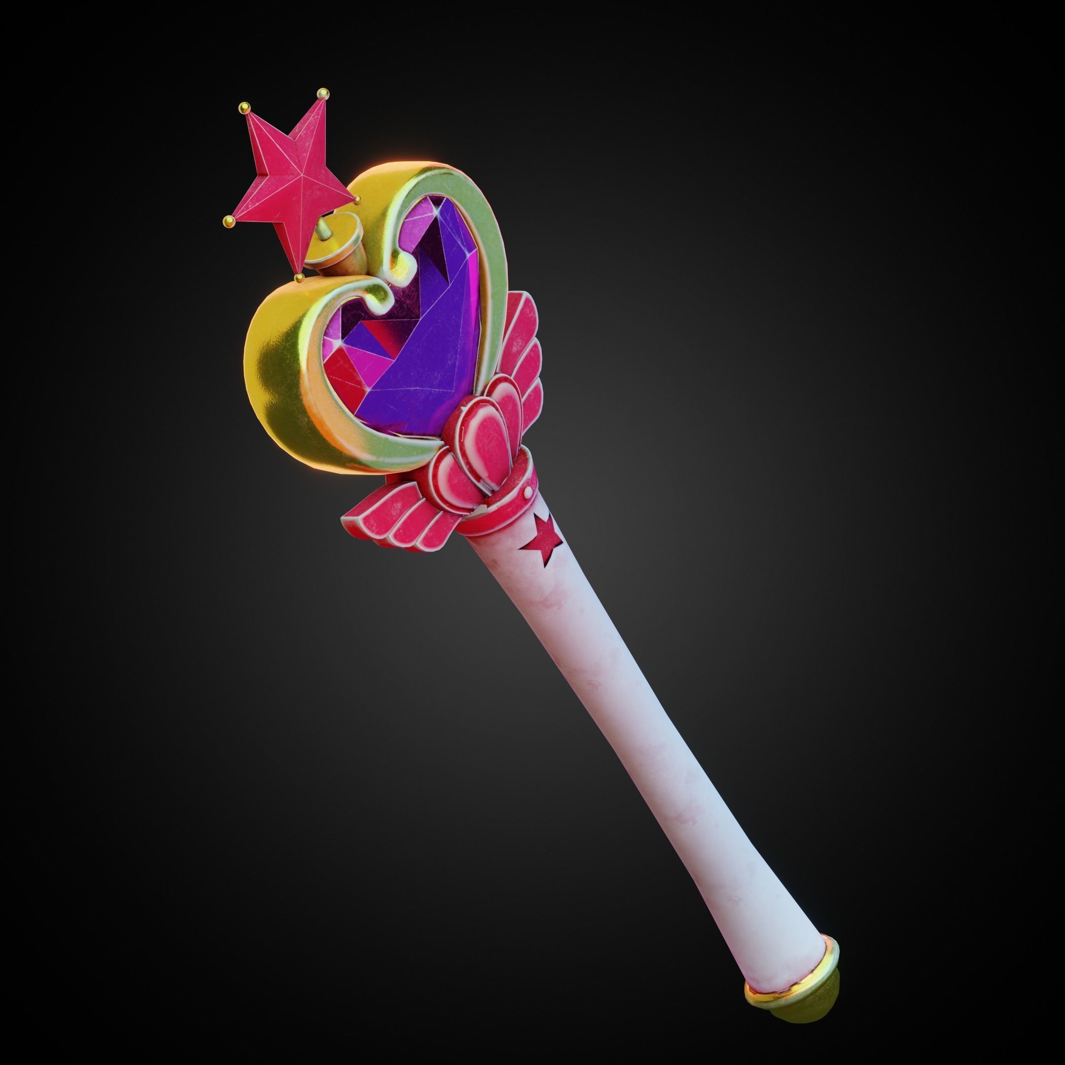 Sailor Moon Pink Moon Rod  for Cosplay 3D print model_9