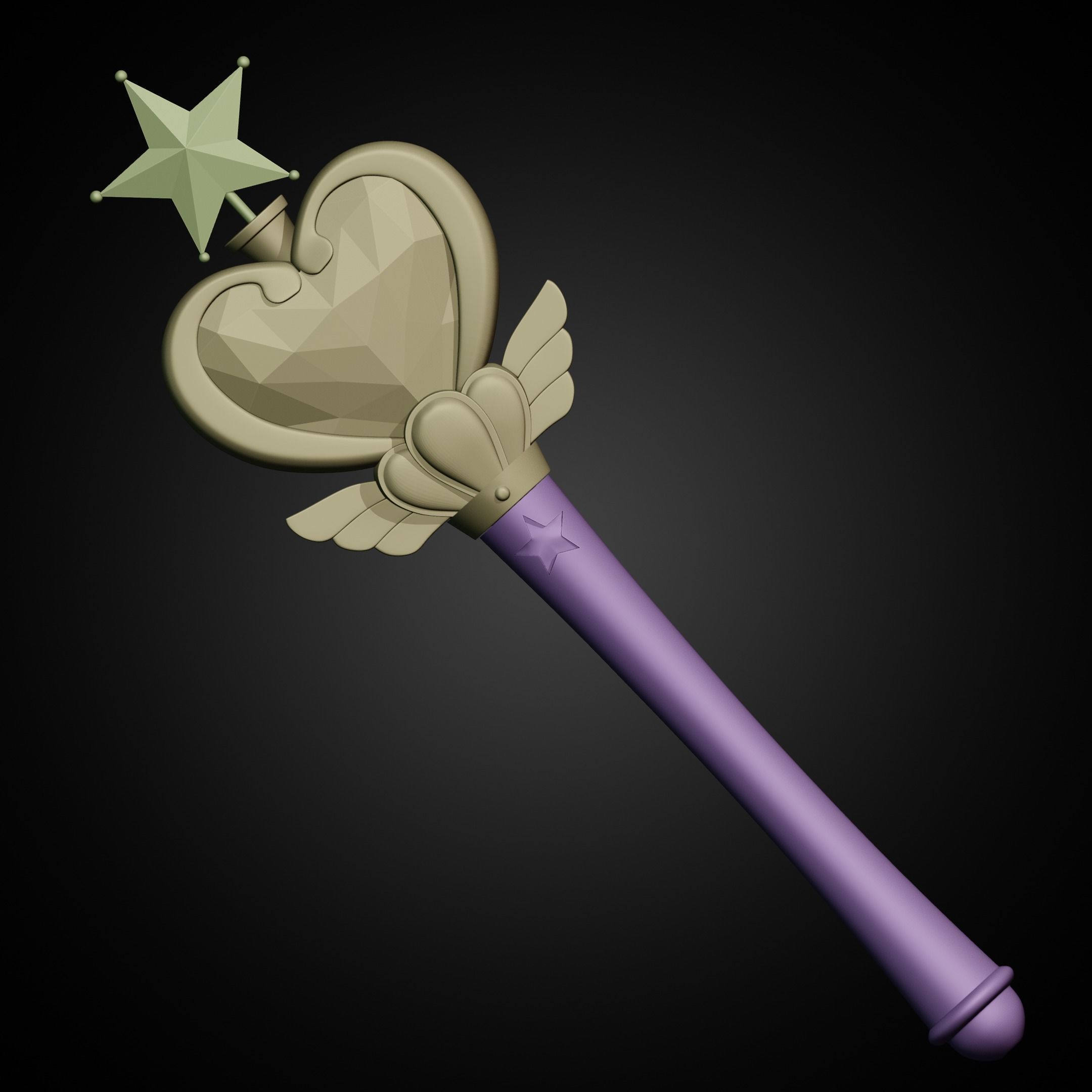 Sailor Moon Pink Moon Rod  for Cosplay 3D print model_11