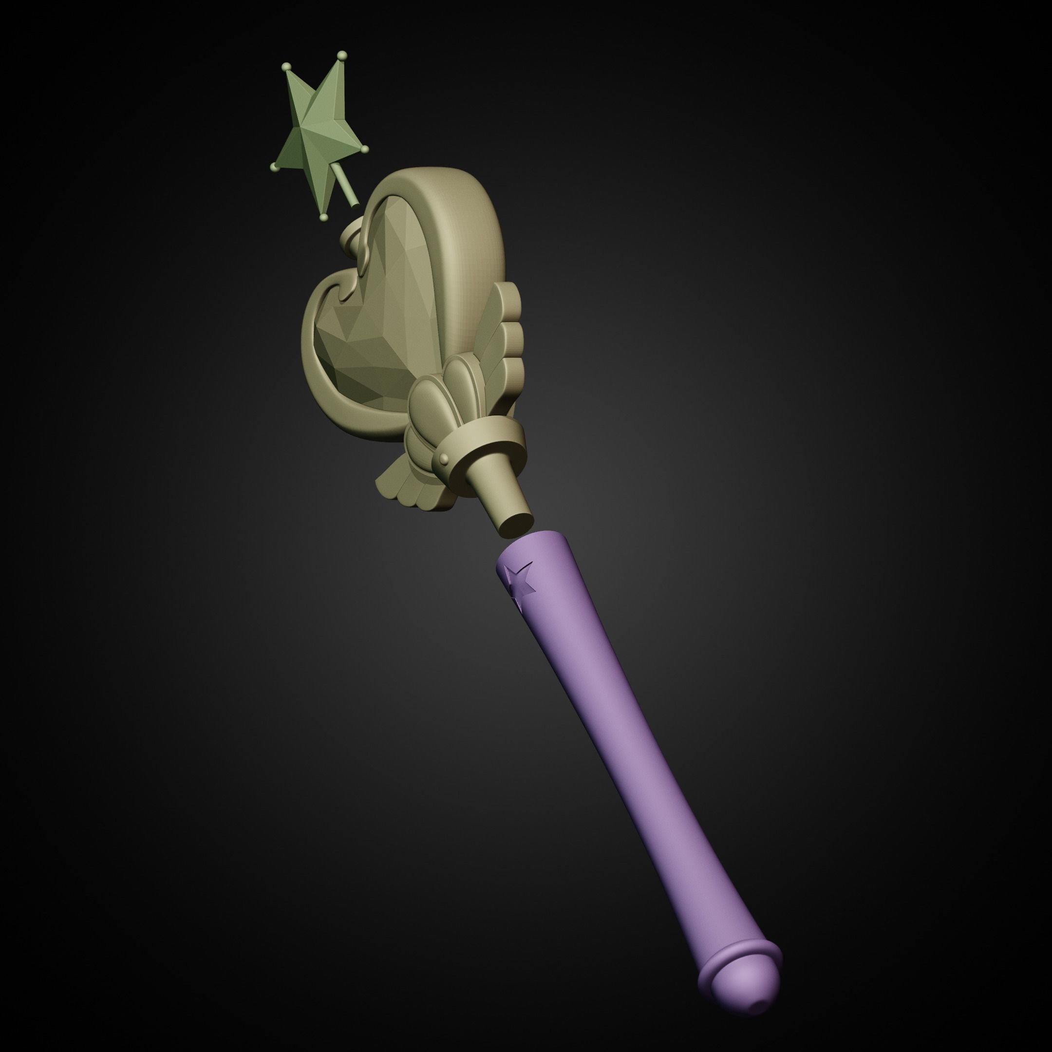 Sailor Moon Pink Moon Rod  for Cosplay 3D print model_13