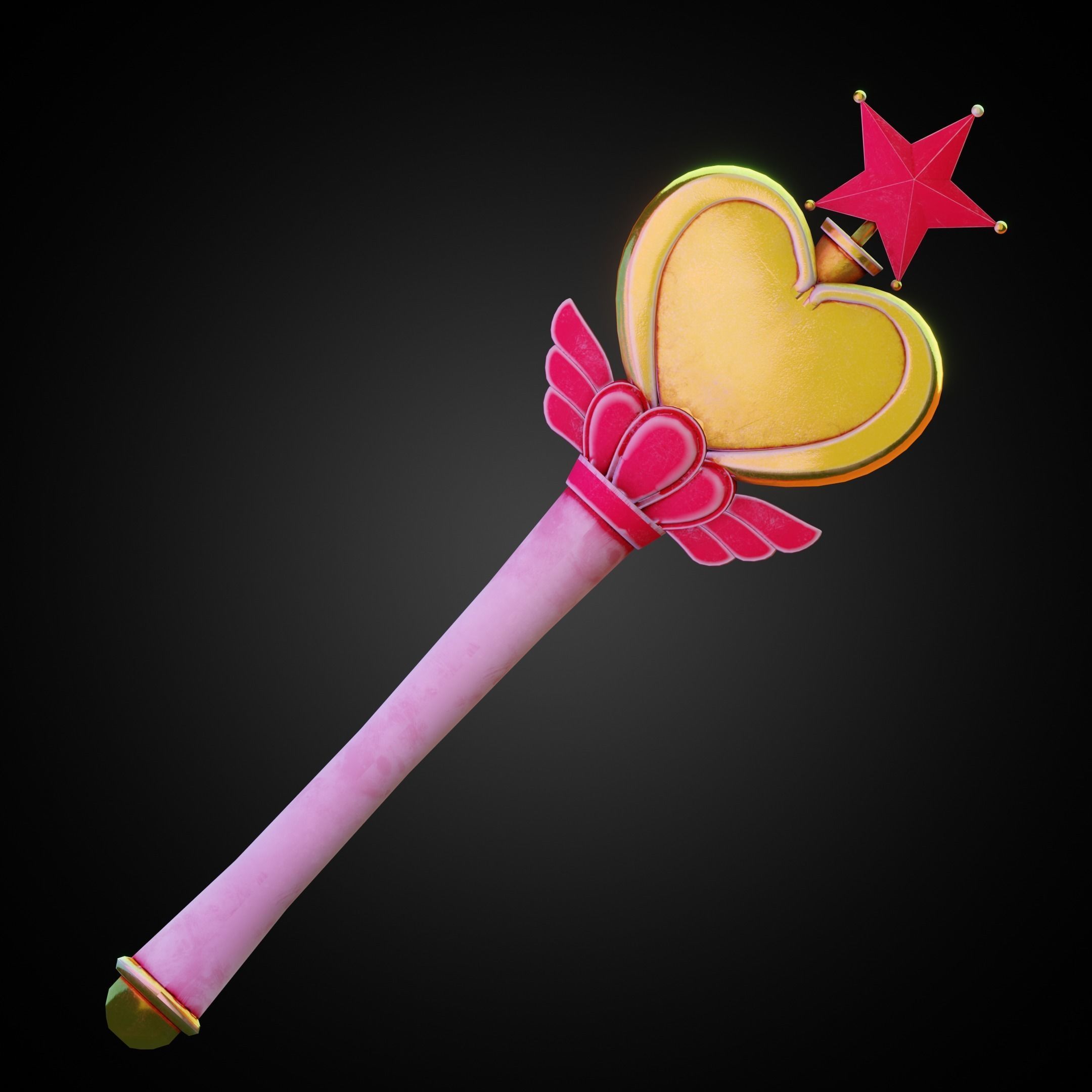 Sailor Moon Pink Moon Rod  for Cosplay 3D print model_6
