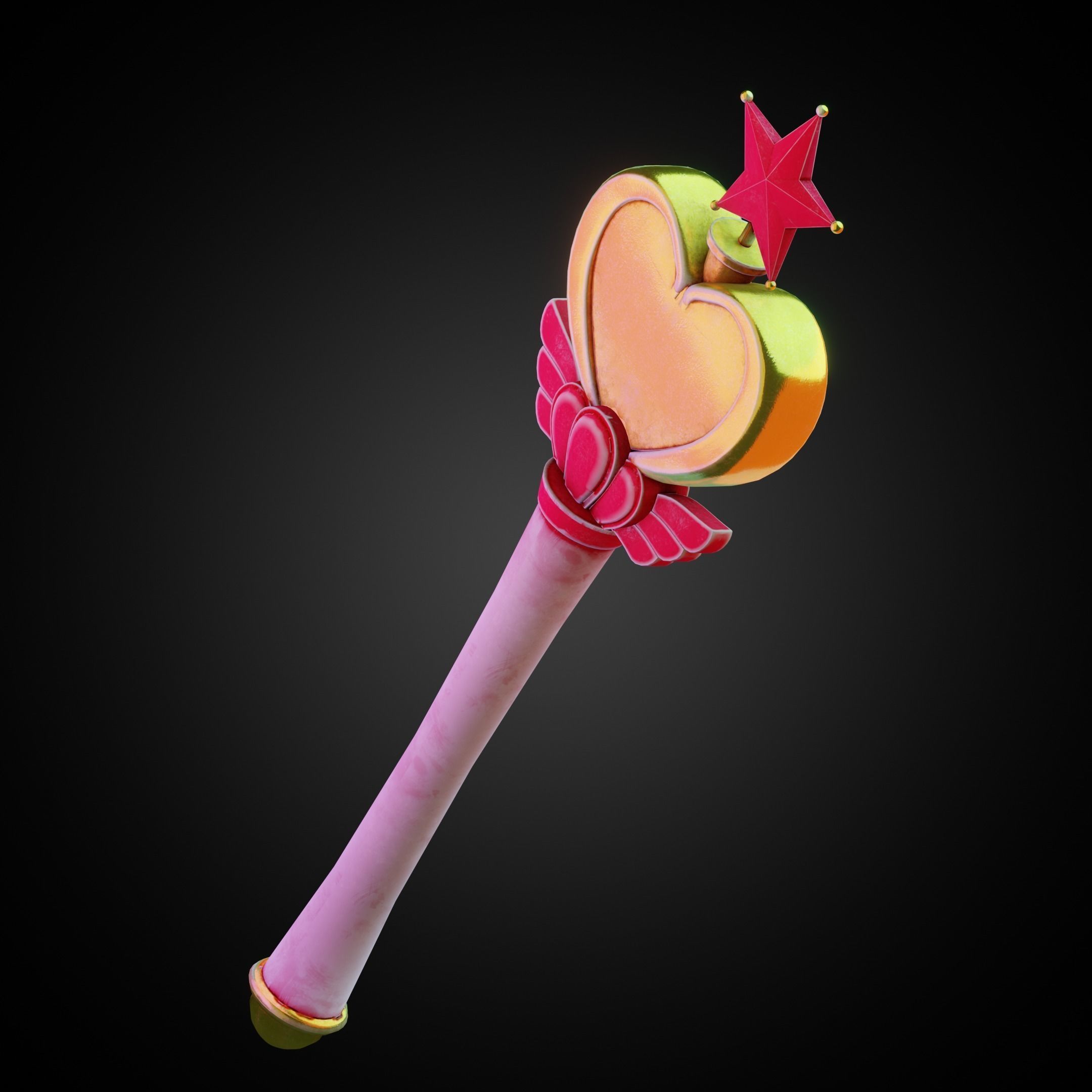 Sailor Moon Pink Moon Rod  for Cosplay 3D print model_7