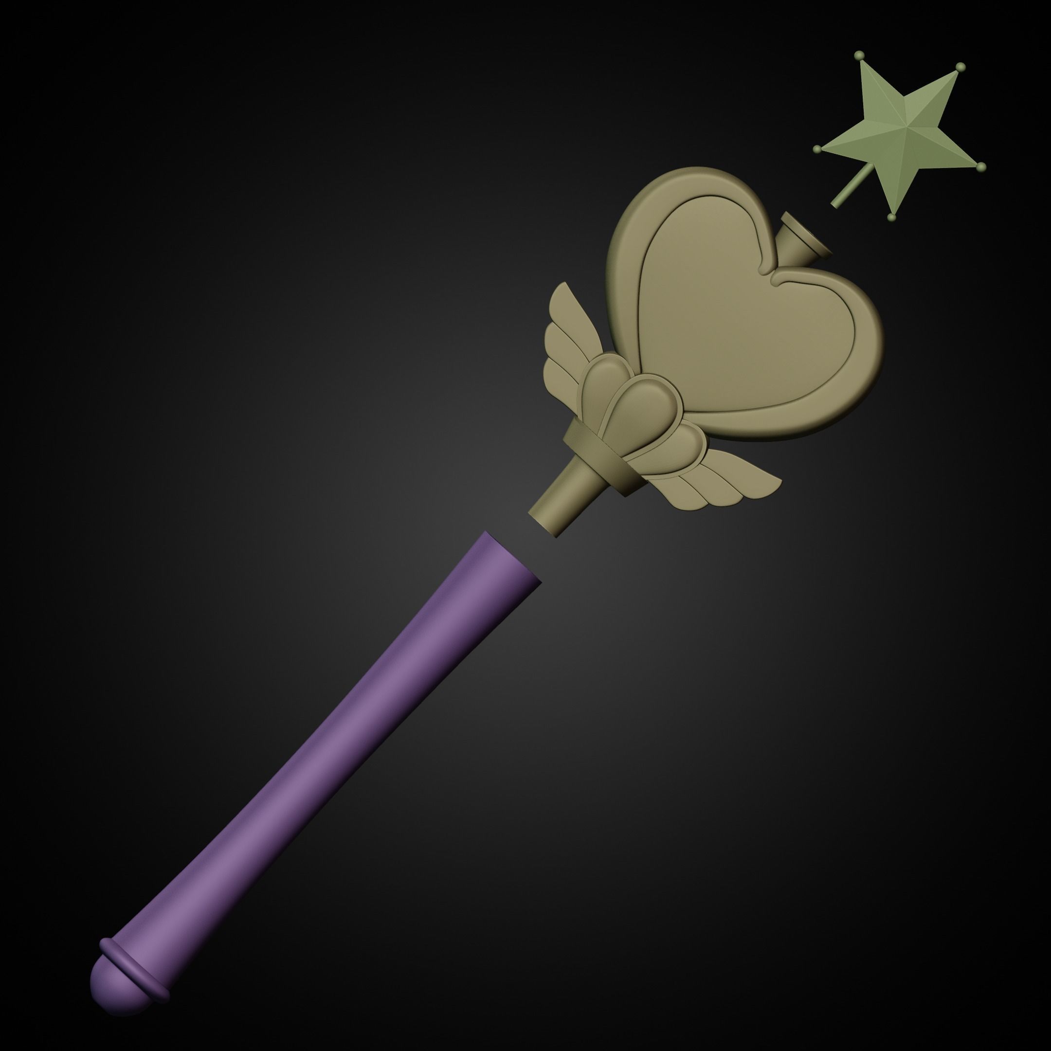 Sailor Moon Pink Moon Rod  for Cosplay 3D print model_16