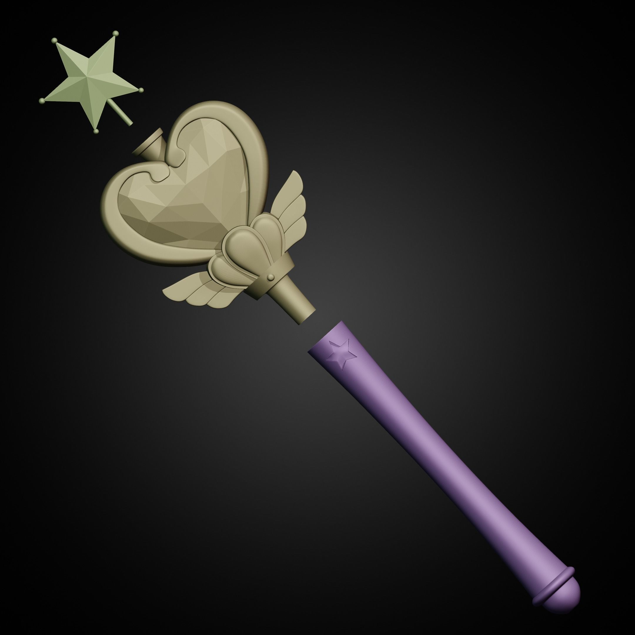 Sailor Moon Pink Moon Rod  for Cosplay 3D print model_12