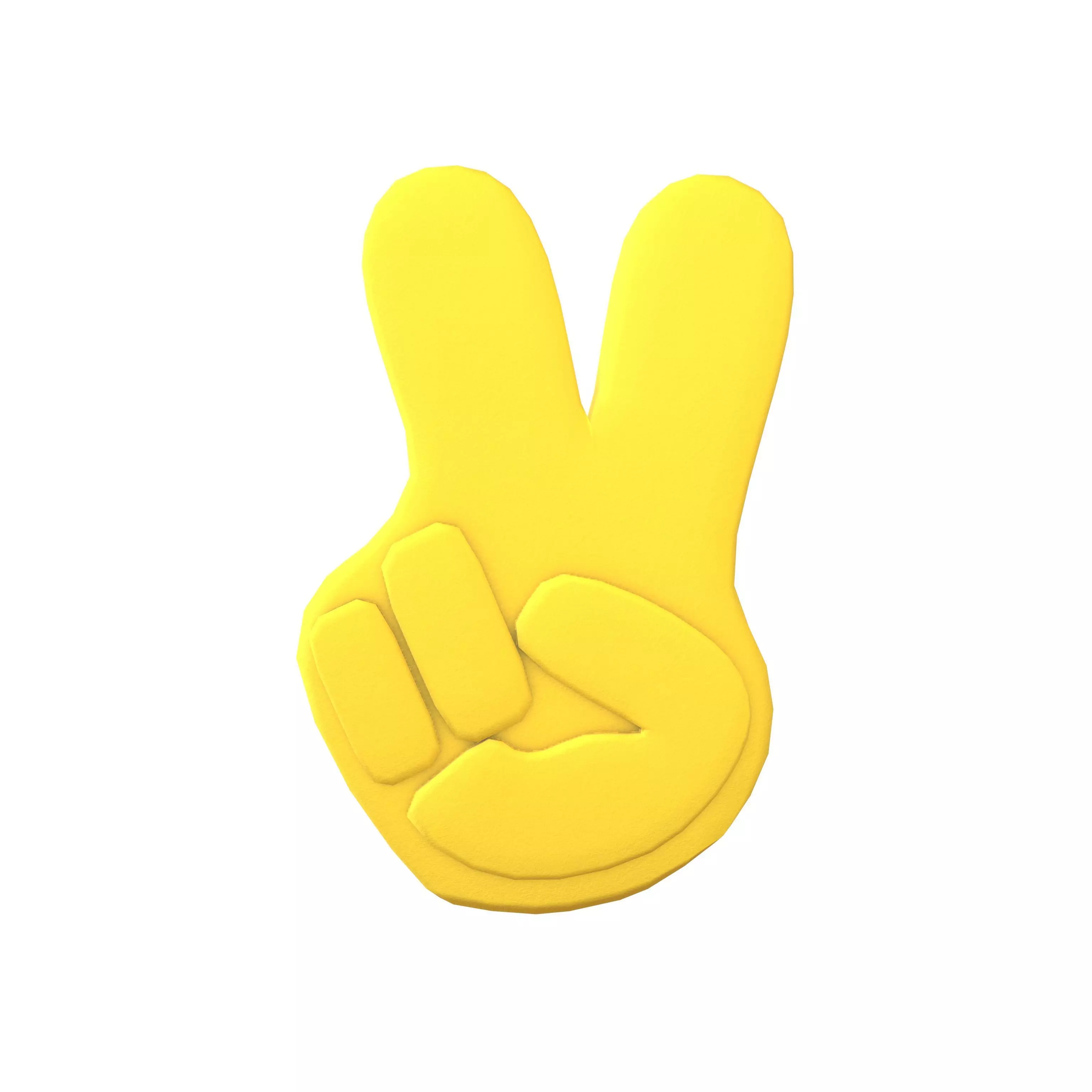 Winning Hand Symbol Glove v1 001 Low-poly 3D model