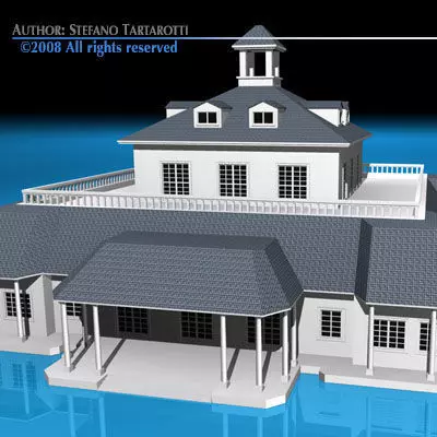 Clubhouse building with roof 3D model