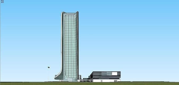 SU model of modern office Bank of Communications 3D model